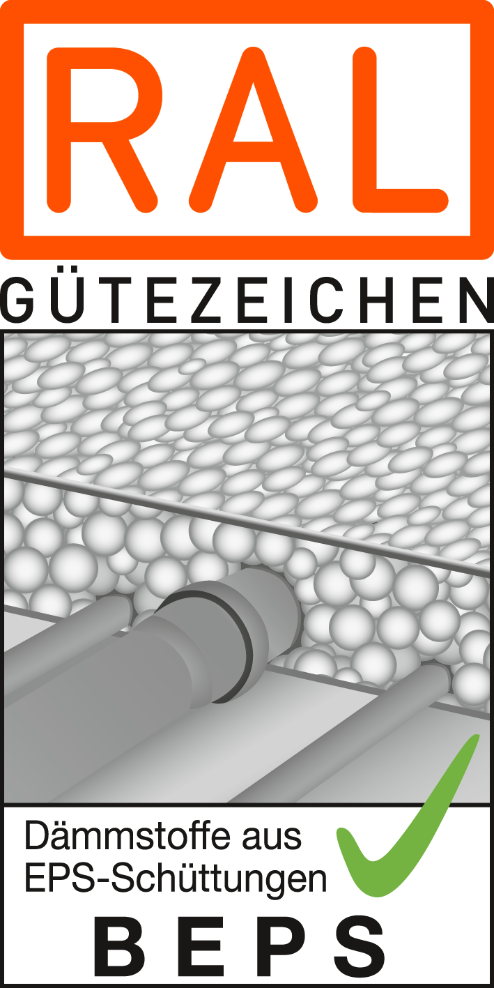 Logo Gütezeichen Dämmstoffe aus EPS-Schüttungen BEPS