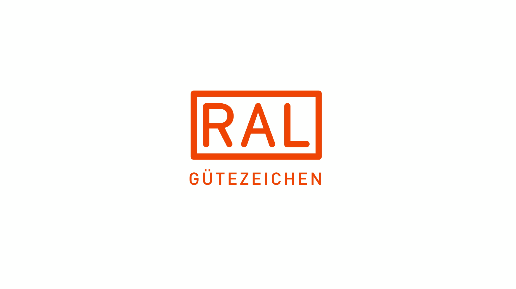 Generisches Videovorschaubild mit RAL GÜTEZEICHEN Logo auf weißem Hintergrund