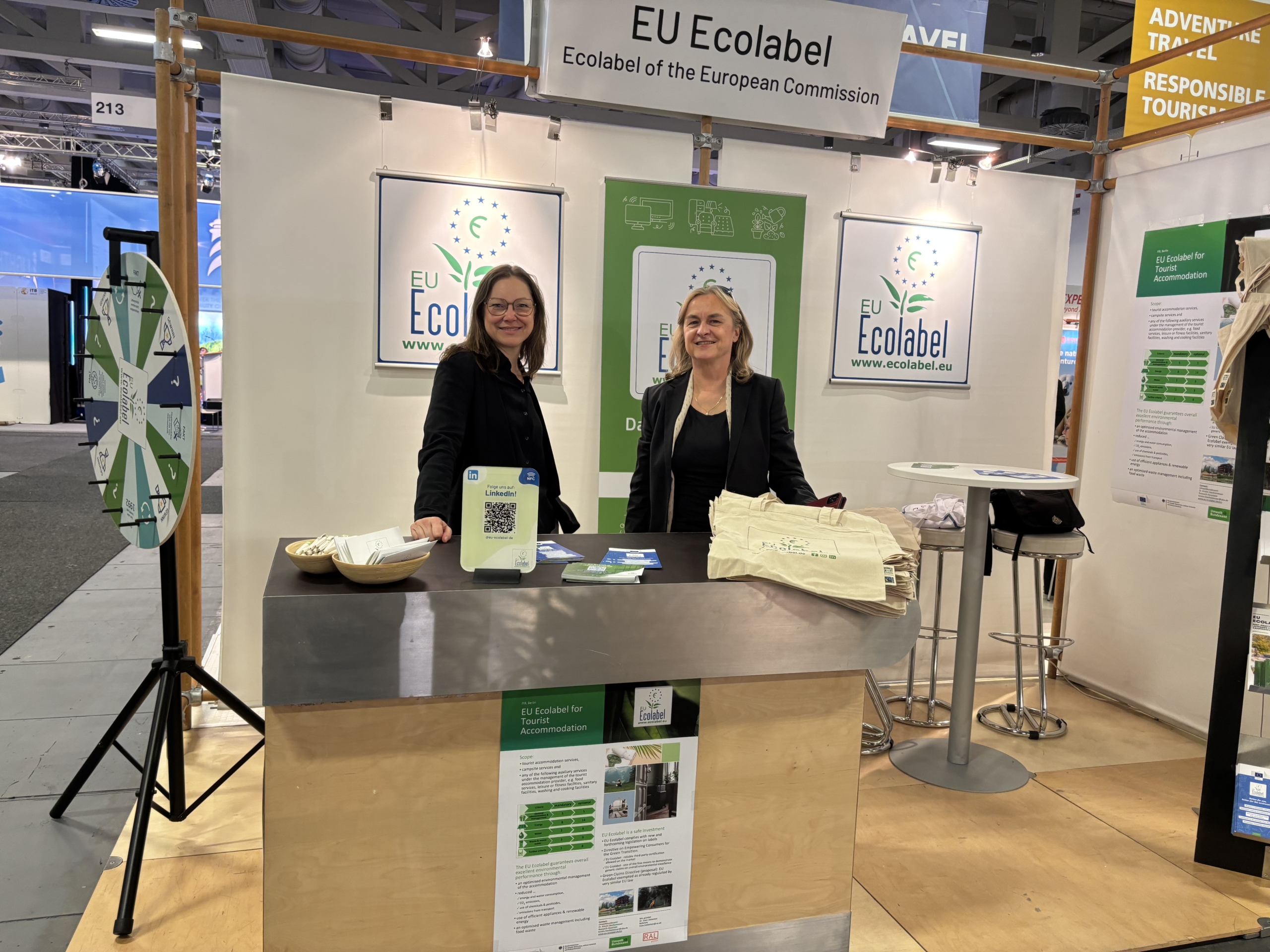 EU Ecolabel exhibition booth at the ITB 2025 tourism trade fair