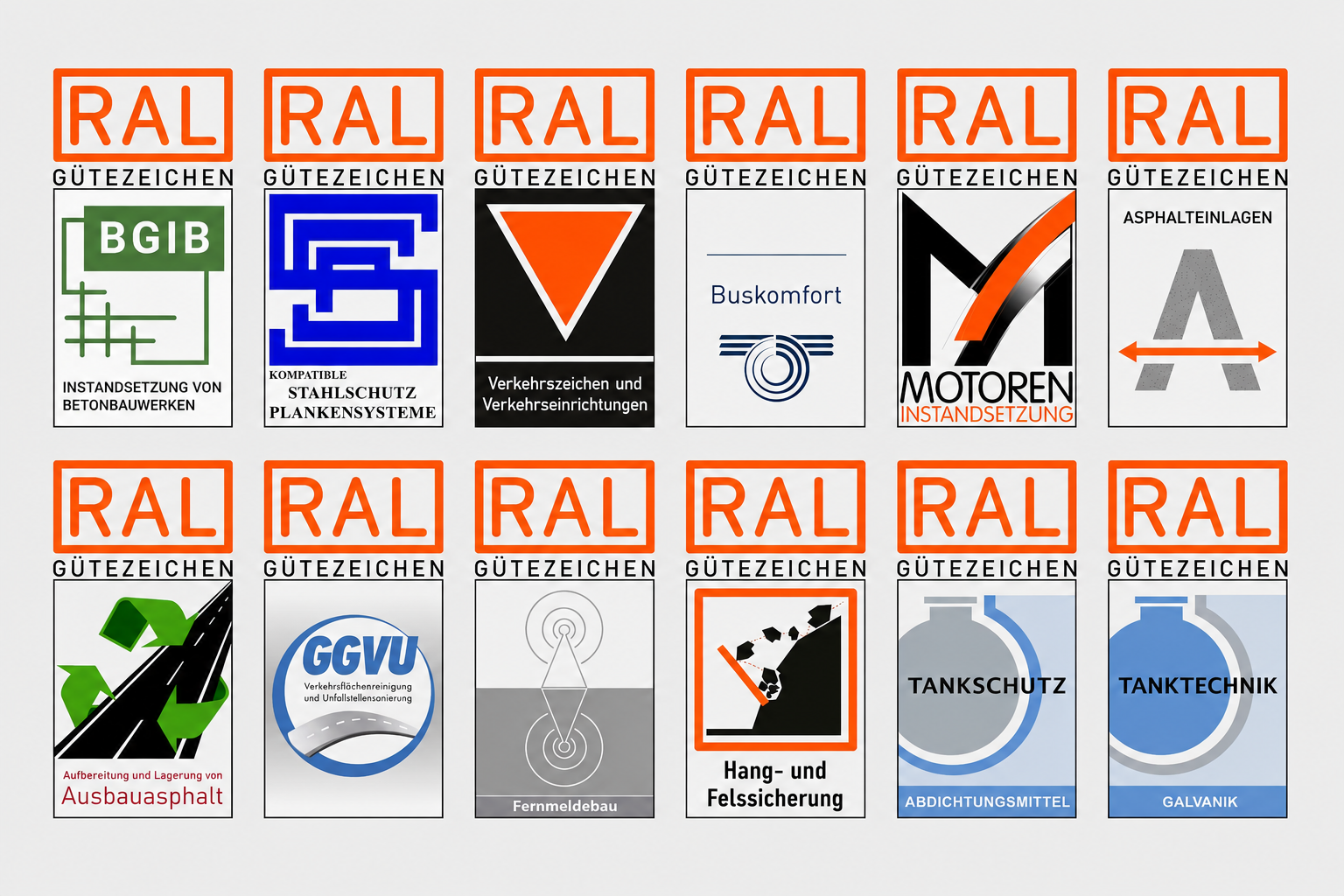 RAL Guetezeichen in der Uebersicht